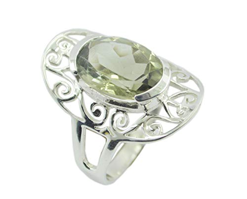 Bague en argent sterling 925 et améthyste verte, le cadeau parfait pour célébrer