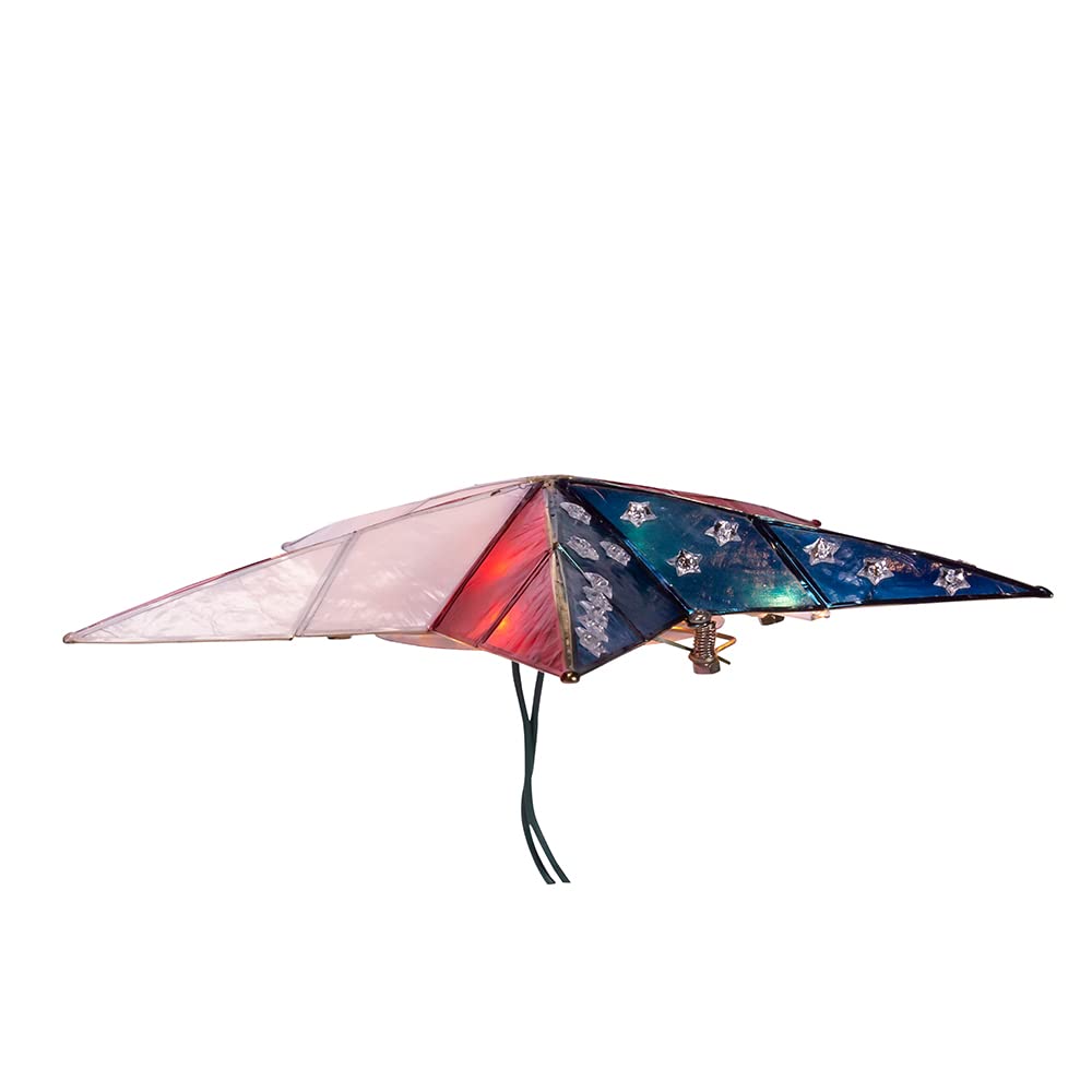 Kurt S. Adler UL3142 Capiz-Stern-Baumspitze, 25 cm, vermessingt, amerikanische Flagge