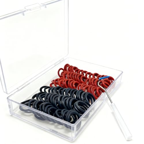 Zijipjy Power Pressure Washer O-Rings 100PCS for 1/4&3/8 Quick Coupler Compatible with M22 14mm Quick Disconnect Systems. Fits Most Pressure Washer Nozzles Wands and GearboxesRed+Black