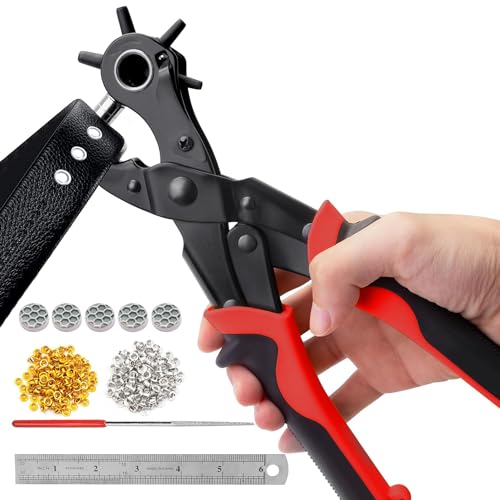 KingTool Leather Hole Punch with Grommet Kit