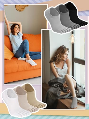 Image of Bencailor Women Toe Socks Cotton
