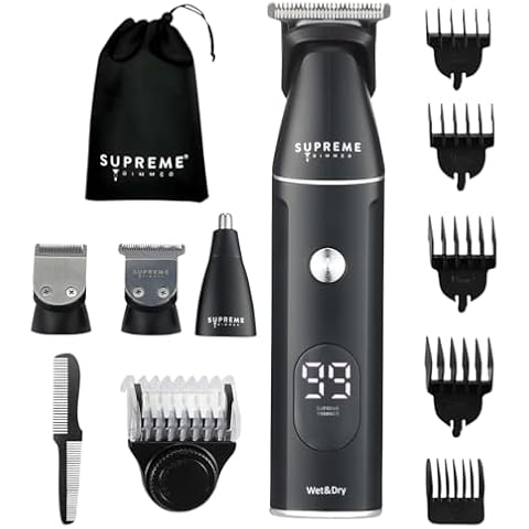 Supreme Trimmer All-in-One IPX6 Multigroomer | 120 Min Run Time | 14pc Versatile Grooming Kit w/Guide Combs & Interchangeable Heads for Full Body | SMG3030 Cover