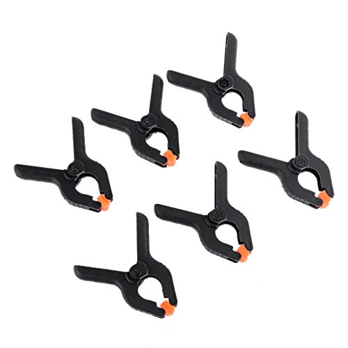 BOLOUY Spring Clip 6pcs 2inch Spring Clamp Woodworking Tools Plastic Nylon Clamps for Woodworking Spring Clip Photo Studio Background