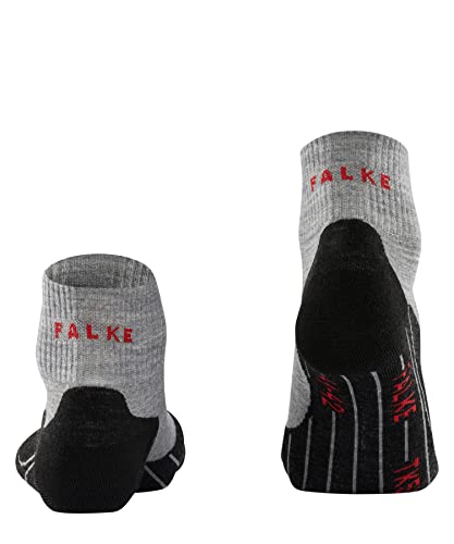 FALKE Kobiety Skarpety do wędrówek TK5 Wander Short W Sso Wełna przeciw pęcherzom cienkie 1 Para, Szary Light Grey 3403, 37-38