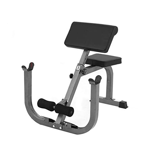 Max Load 330Lbs Roman Chair Weight Bench Preacher Curl Isolated Barbell Dumbbell Biceps Station Arm Curl Weight Bench (Black)