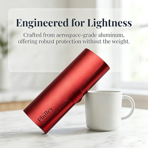 Image of Philley Aluminum Ultra-Light Eyeglasses Case Hard Shell Nearsighted Glasses Case for Women & Men