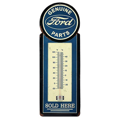 Vintage Metal Wall Thermometer Sign