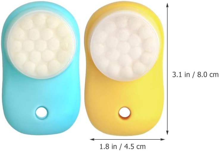 Beaupretty Double-Sided Facial Brush Manual Face Wash Brush for Women Soft Silicone Bristles Deep Pore Cleansing Gentle Exfoliating Skin Care Tool 3.14X1.77X1.77In