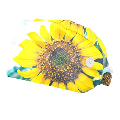 Chapeaux de travail tournesol JDEZ lot de 2 casquettes bouffantes d'été