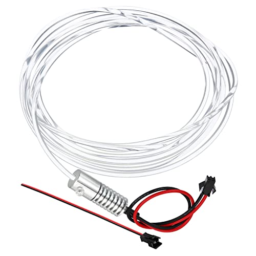 Image of PATIKIL 3mm 3.0m PMMA Side Glow Fiber Optic Cable Kit, with LED Aluminum Illuminator 12V 1.5W Guide Light Source Decoration for Home DIY Lighting, Warm White