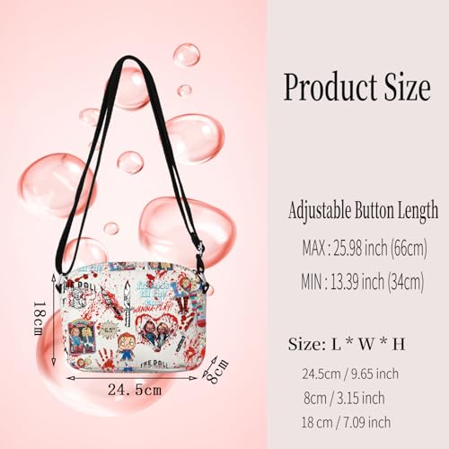 TSOTMO Horror Movie Gift Til the End Crossbody Bag Halloween Movie Gift Horror Gift for Daughter2