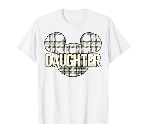 T-shirt Plaid Mickey Disney de Noël Vêtement Fille Coton