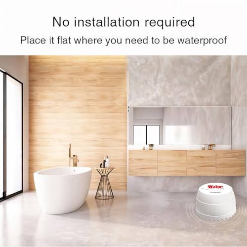 Image of Ledgebit Wi-Fi Smart Water Leak Detector - Wireless Sensor with Real-Time Alerts | Battery Powered | Alexa & Google Compatible | Compact & Easy Setup