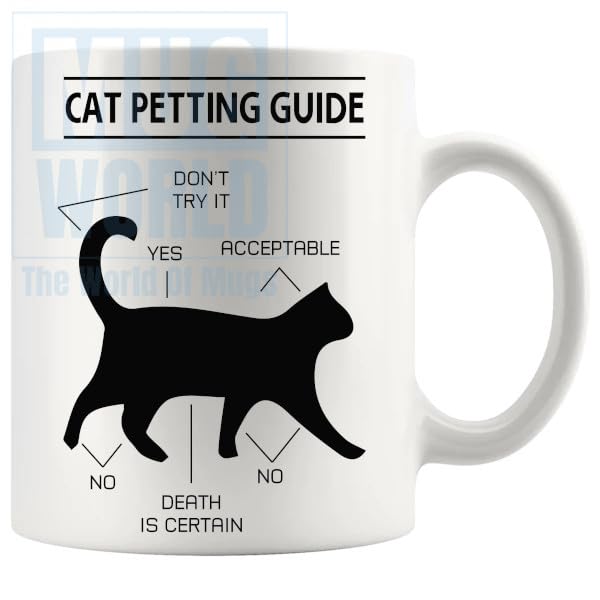 Cat Petting Guide Mug Designs For Cat Lovers Cat Owners Fur Mom Fur Dad