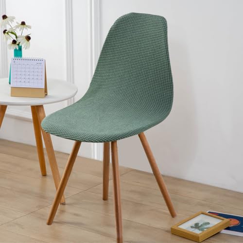 Highdi Fundas para Sillas de Comedor Elásticas, 4 Piezas Fundas Sillas Ajustables Verde Terciopelo Escandinavas Chair Cover Nordica Cocina Sala - imagen 2