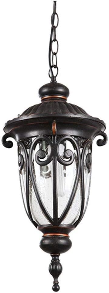 Éclairage extérieur de luxe noir traditionnel suspendu IP54 QTHWB