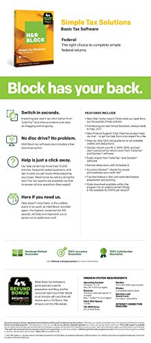 Image of H&R Block Tax Software Basic 2019 Win [PC Online code]