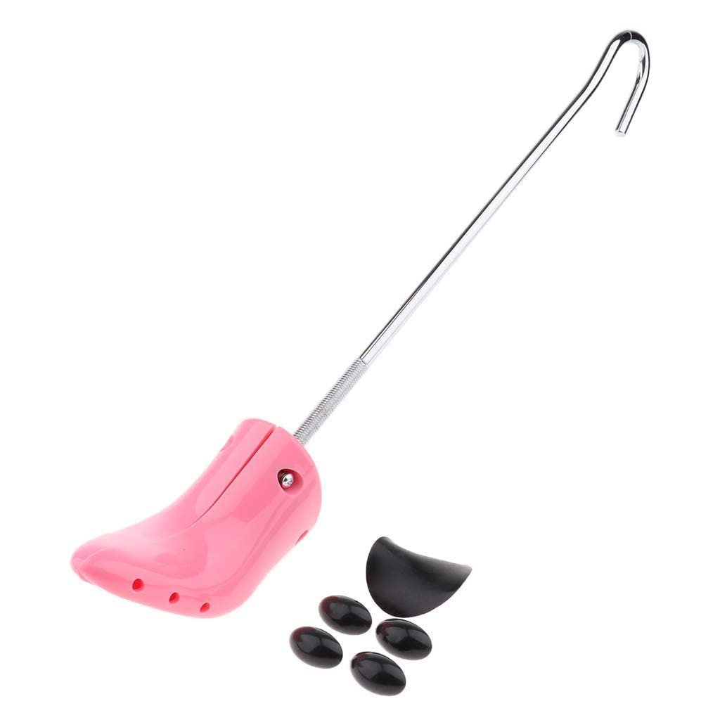 Molde de botas, camilla de zapatos de plástico, camilla de zapatos para mujer y hombre, expansor ajustable para pies anchos, rosa, como se describe (rosa talla única)