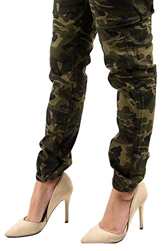 Love Moda Women's Trendy Slim Fit Belted Cargo Pants With Stretchy Spandex #TOP2