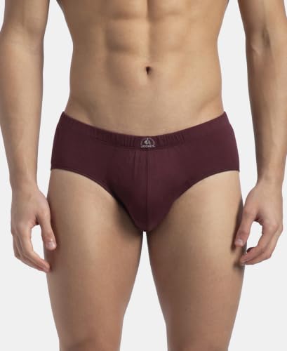 Image of Jockey 8035 Men's Super Combed Cotton Solid Brief with Ultrasoft Concealed Waistband (Pack of 3) Port Royale XXL