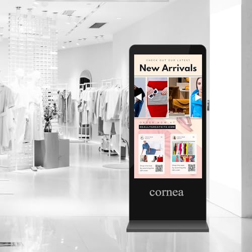 Image of Cornea Digital Standee 43 Inch Non Touch Screen Kiosk - Floor Stand Digital Signage and Displays Android Wi-Fi IPS for Restaurants,Exhibition,Shopping Malls,Weeding Ceremony & Real State Projects