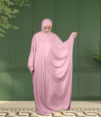 Image of Mehar Namazi Muslim Prayer Dress for Women |Modest Islamic Namaz Dress with Hijab | Soft Strechable Fabric Zunaira Farasha Namaz Outfit