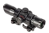Sehr präzise und Qualität UTG Erwachsene Leuchtpunktvisier 6.4 inches ITA Rot/GrünDot Sight mit Integral QD Mount und Flip open Lens Caps Red Dot, schwarz, One Size