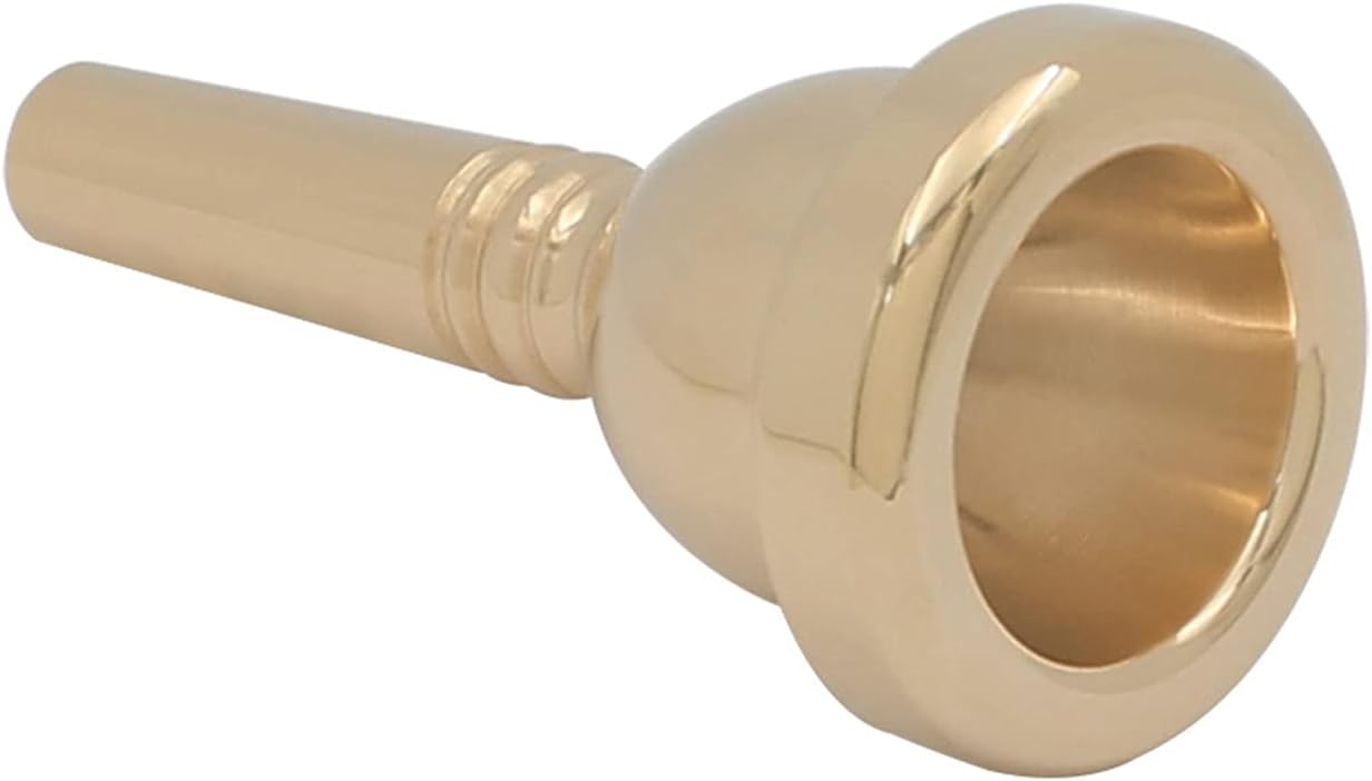 TR‑03 Trombone Mouthpiece Brass Tenor Large Shank Trombone Mouthpiece 12.7mm 5G Trombone Accessory Replacement(Gold)