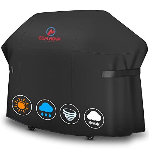 Comnova Grill Cover 75 Inch, 7109 BBQ Cover for Weber Summit 600 Series 6 Burner Grills, 600D Heavy Duty & Waterproof Barbeque Cover for Weber, Char-Broil, Monument, Brinkmann, Dyna-glo, and Nexgrill