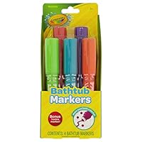Crayola Taste Beauty Bathtub Markers, Washable Markers for Baths in Green, Red, Blue, Purple, and Orange