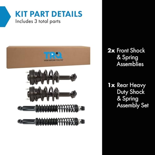 Image of TRQ Front Complete Strut & Rear Shock Kit For 07-13 Cadillac 07-14 Chevrolet GMC