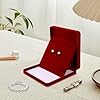 Ziyonix Sammet Smyckeset, 19 x 19 x 4 cm Hängsmycke Smyckeskrin Sammet Presentförpackning Smyckeskrin för Kvinnor Smycken Hänge Förpackning Box (Röd Vin) #3