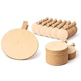 HRB 96er Set Holz Namensschilder mit Klammer – Runde...