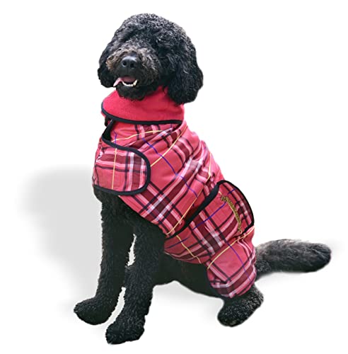 TAIL BLAZERS™ Premium Dog Drying Coat. Double Layer Microfibre Dry Robe with Car Safety D Ring. Towel Robe Pet Dryer Keep Dogs Dry and Warm. Camping and Beach Accessories. Machine Washable. M