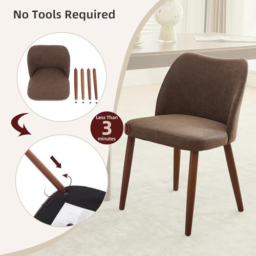 GarveeHome Wooden Upholstered Dining Chairs Set of 2 Modern Dining Chairs - image 6