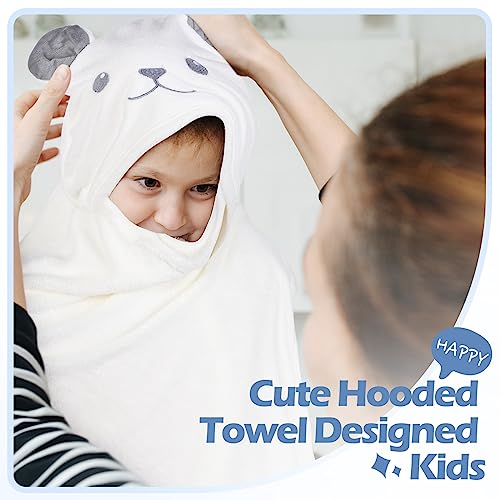 Preboun LEN-PREBOUN-579 2 Pcs Hooded Towel For Kids 27.5 X 50 Inch Large Size Kids Bath Towel thumb #5
