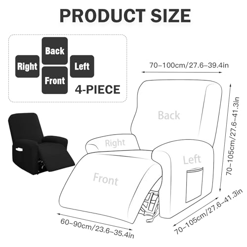 Funda sofa relax elastica jacquard de alta proteccion para sillon reclinable 4