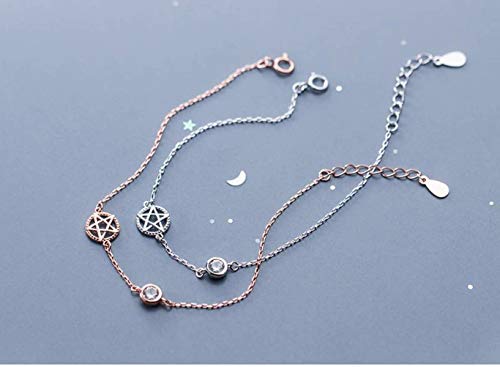 Étoile en argent S925 et diamant pour un style coréen minimaliste unique