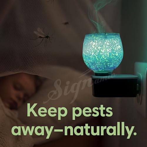 Image of SIGNAMIO Ceramic Multi Color 2 in 1 Electric Kapoor Dani Burner: Essential Home Fragrance Product&Room Freshener Diffuser with Night Lamp for Pooja Rooms,Aroma,Oil&Camphor Diffuser Capabilities-DN-Sky