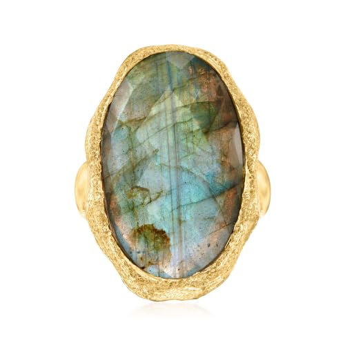 Ross-Simons Labradorite Ring in 18kt Gold...