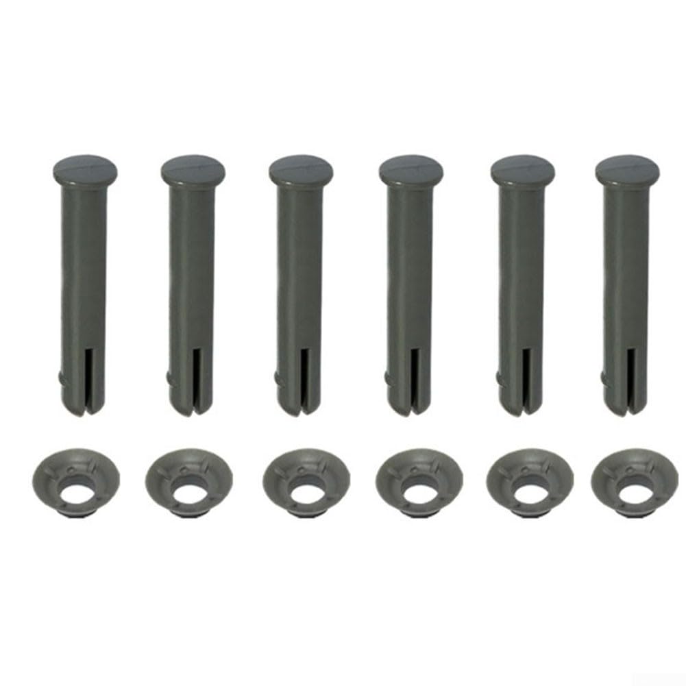 60mm Replacement Pin and Gasket Kit for Pro Steel Pools, Plastic Frame Connector Pins and Washers, Round Above Ground Pool Repair Set, Maintenance Parts(6sets)