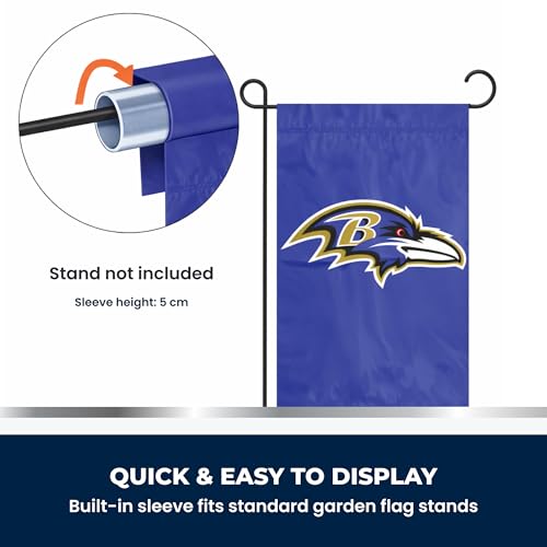 Drapeau de jardin Baltimore Ravens violet 45x31 cm pour extérieur