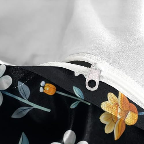 Housse de couette fleurs microfibre résistante sans repassage - 8