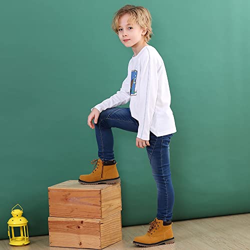 Hawkwell Kids Side Zipper Combat Boots (Toddler/Little Kid/Big Kid), Tan Suede, 4 M Us #TOP3