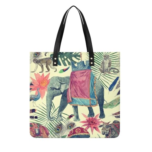 Tote bag éléphant 39x39cm : le grand sac à main pour ne plus manquer de place