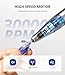 AIRSEE Rechargeable 30000RPM Electric Nail Drill Professional Portable E File Machine for Acrylic Nail Natural Extension Gel Nails Polish Cuticle, Cordless High Speed for Salon Home Use E8 White