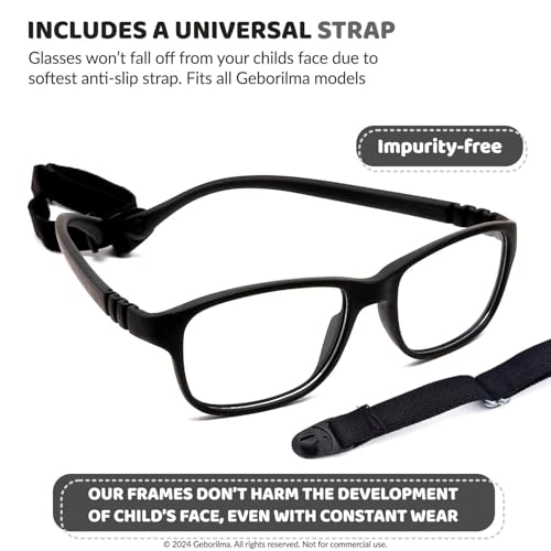 Image of Unbreakable Kids Glasses For 6-9 Years - 49-16-125 Sport Glasses For Kids Compatible with Prescription Lenses
