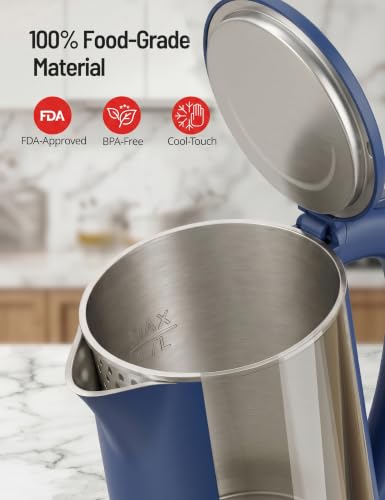 Image of Electric Kettle Temperature Control, 1.7L Large Electric Tea Kettle, 4H Keep Warm Hot Water Boiler with 6 Presets, LED Screen Electric Kettles for Boiling Water, Boil-Dry Protection