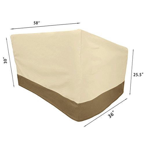 Vanteriam Waterproof Bench/Loveseat Cover, Large Outdoor Furniture Covers Waterproof For Loveseat/Bench. #TOP6