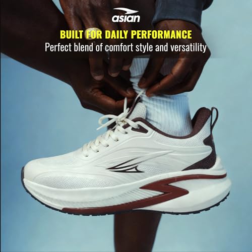 Image of ASIAN Quantum-35 Men's Running Shoes | Lightweight Water-Resistant Upper, Adaptive Fit with Memory Foam & TPR Grip Sole | Ideal for Running, Gym & Daily Training